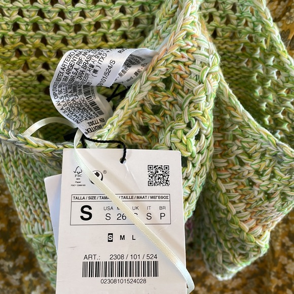 ZARA crochet KNIT TOP - Picture 11 of 11